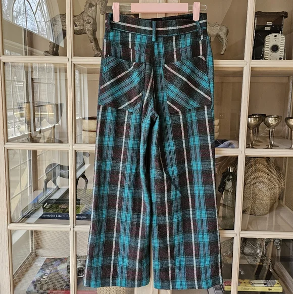 Urban Outfitters Abby Brushed Wool Plaid Pants - Picture 10 of 12